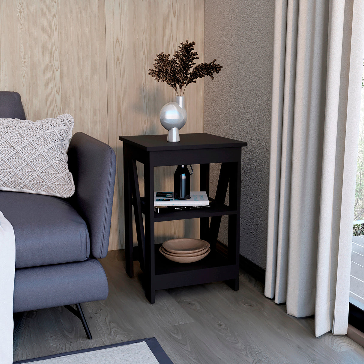 Mesa Auxiliar Taylor Wengue 40x60.6cm Rectangular con Patas - Mesas Auxiliares | Bylmo