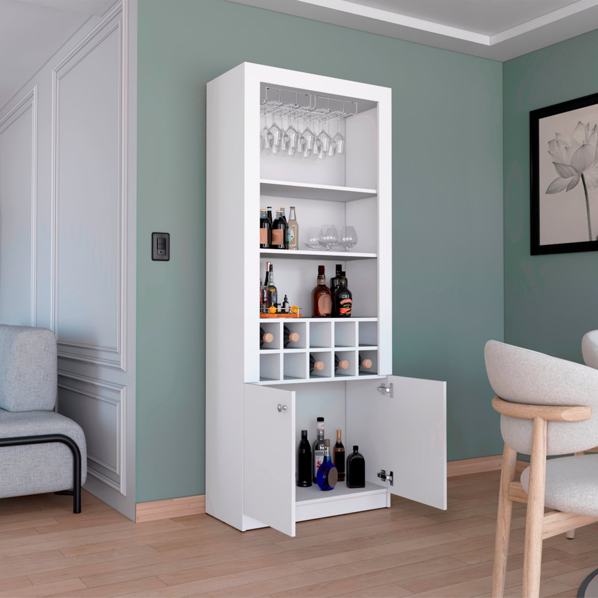 Bar Alto Nebo Blanco 75x190cm de Piso - Bares | Bylmo