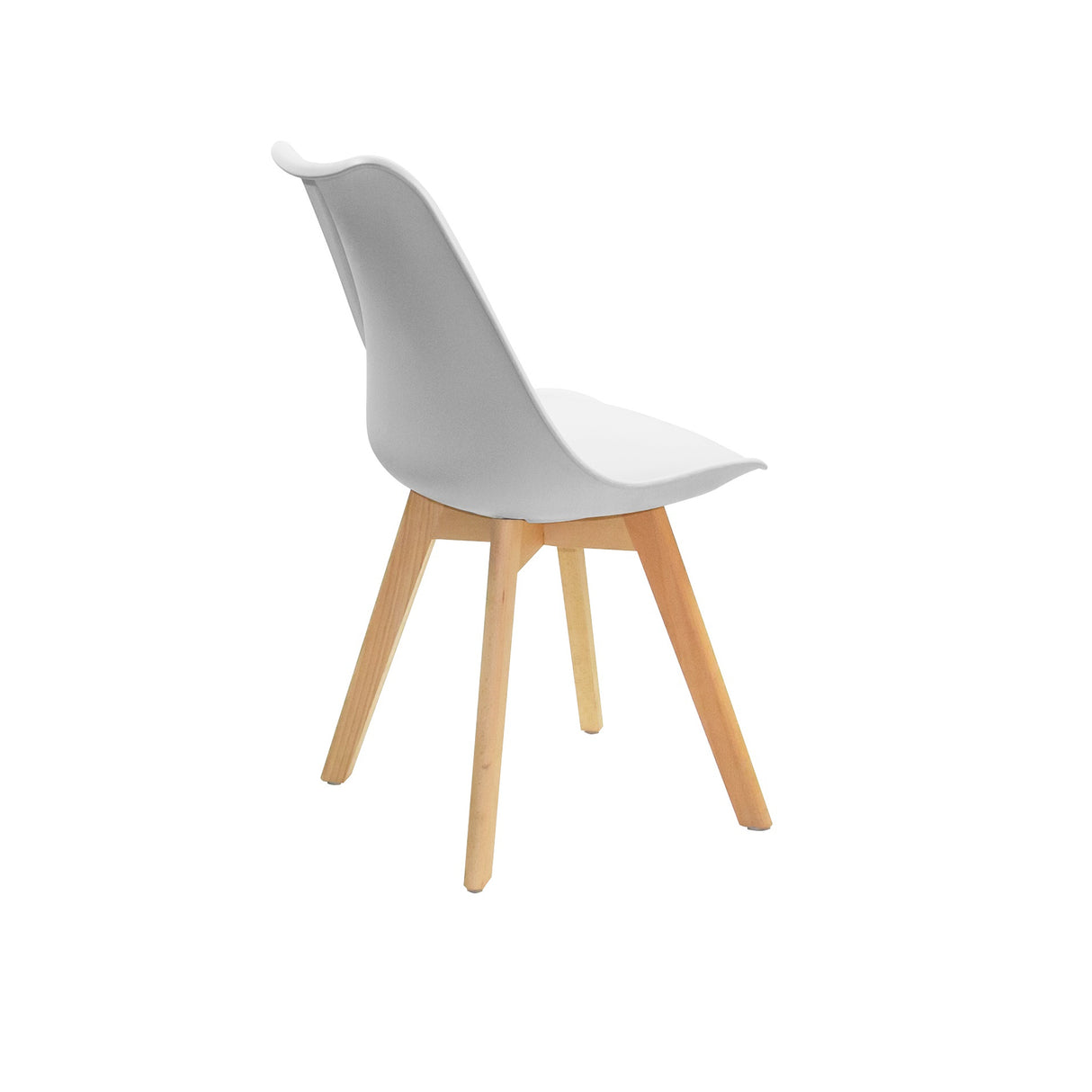 Set por 4 Sillas Sete Blanco 48.5x83cm de Asiento Ovalado - Sillas y Butacos | Bylmo