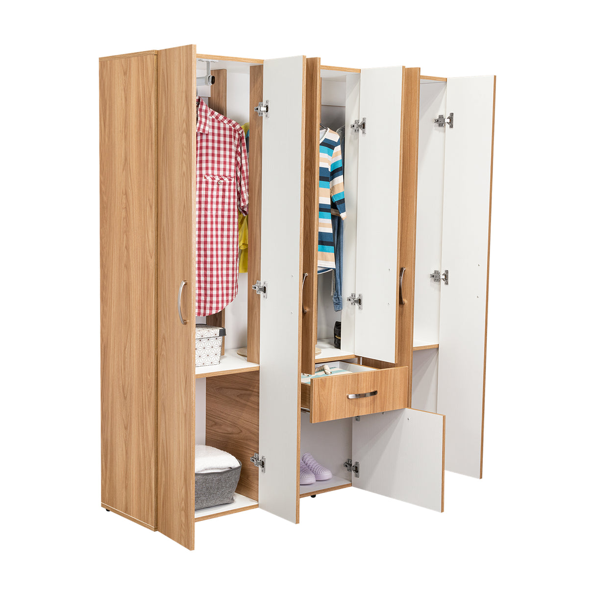 Combo Closet y Cómoda Mayer Fresno Europeo 141.1x164.2cm Con 4 Cajones - Closets | Bylmo