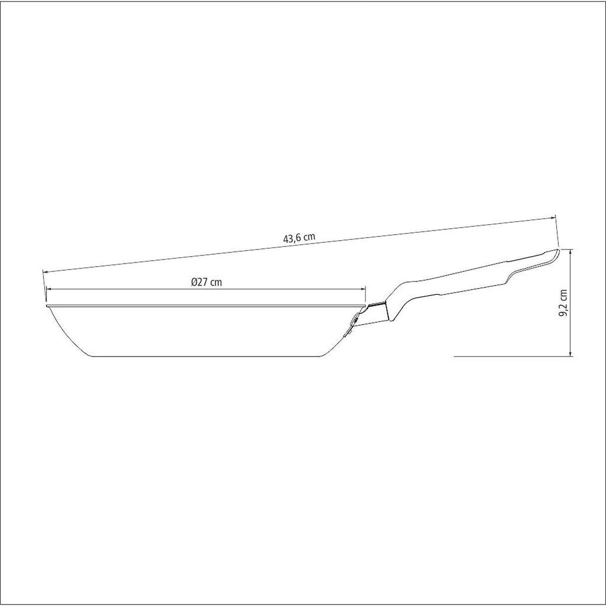 Sarten Loreto Negro 27x9.2cm Antiadherente de 1.8 Litros - Ollas y Sartenes | Bylmo