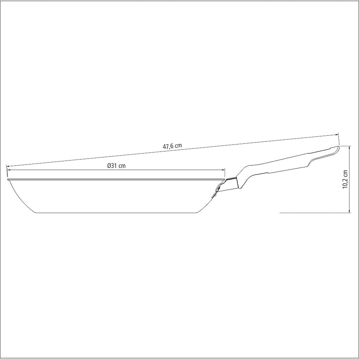 Sarten Loreto Negro 31x10.2cm Antiadherente de 2.5 Litros - Ollas y Sartenes | Bylmo