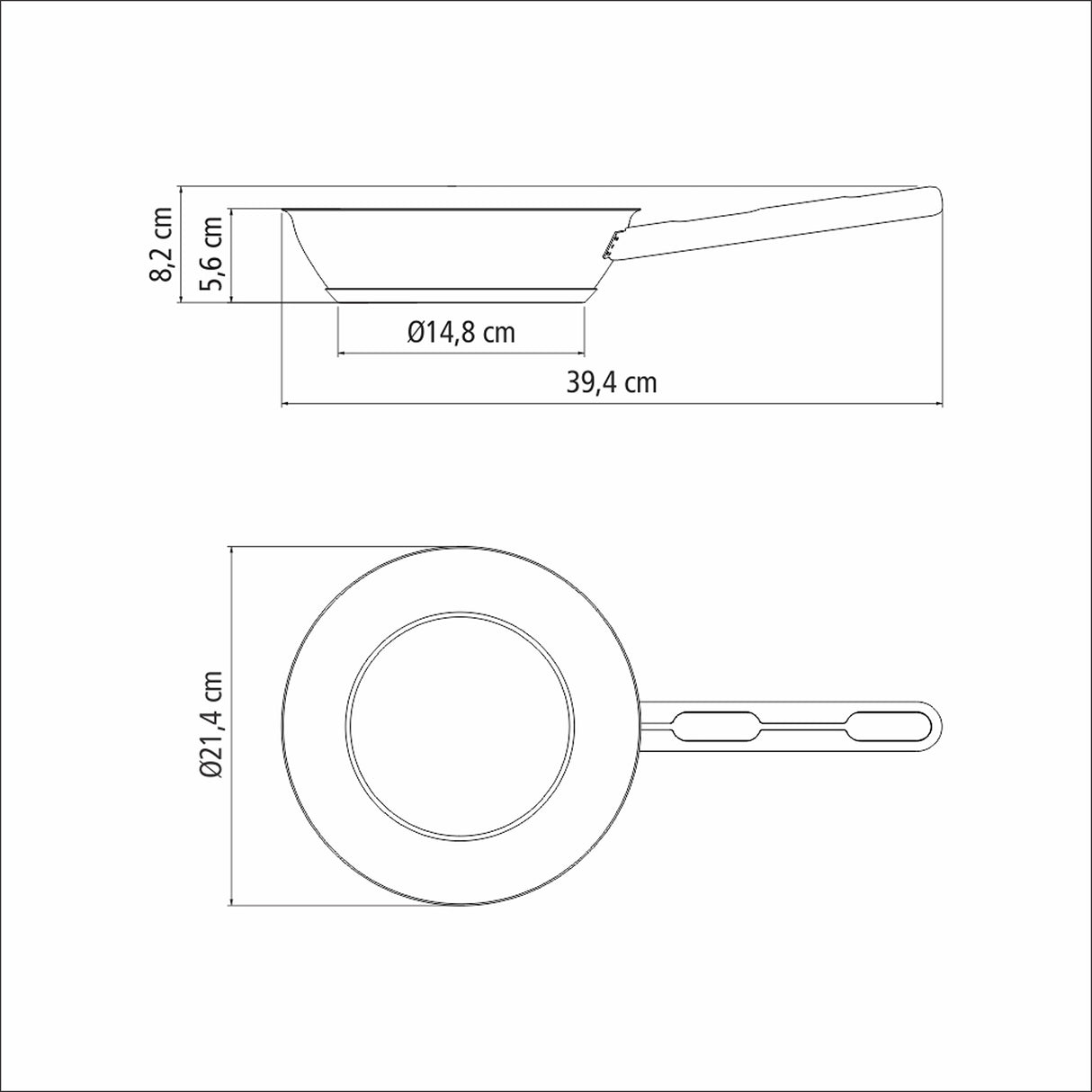 Sarten Allegra Acero 24.5x26cm de Inducción de 1.3 Litros - Ollas y Sartenes | Bylmo