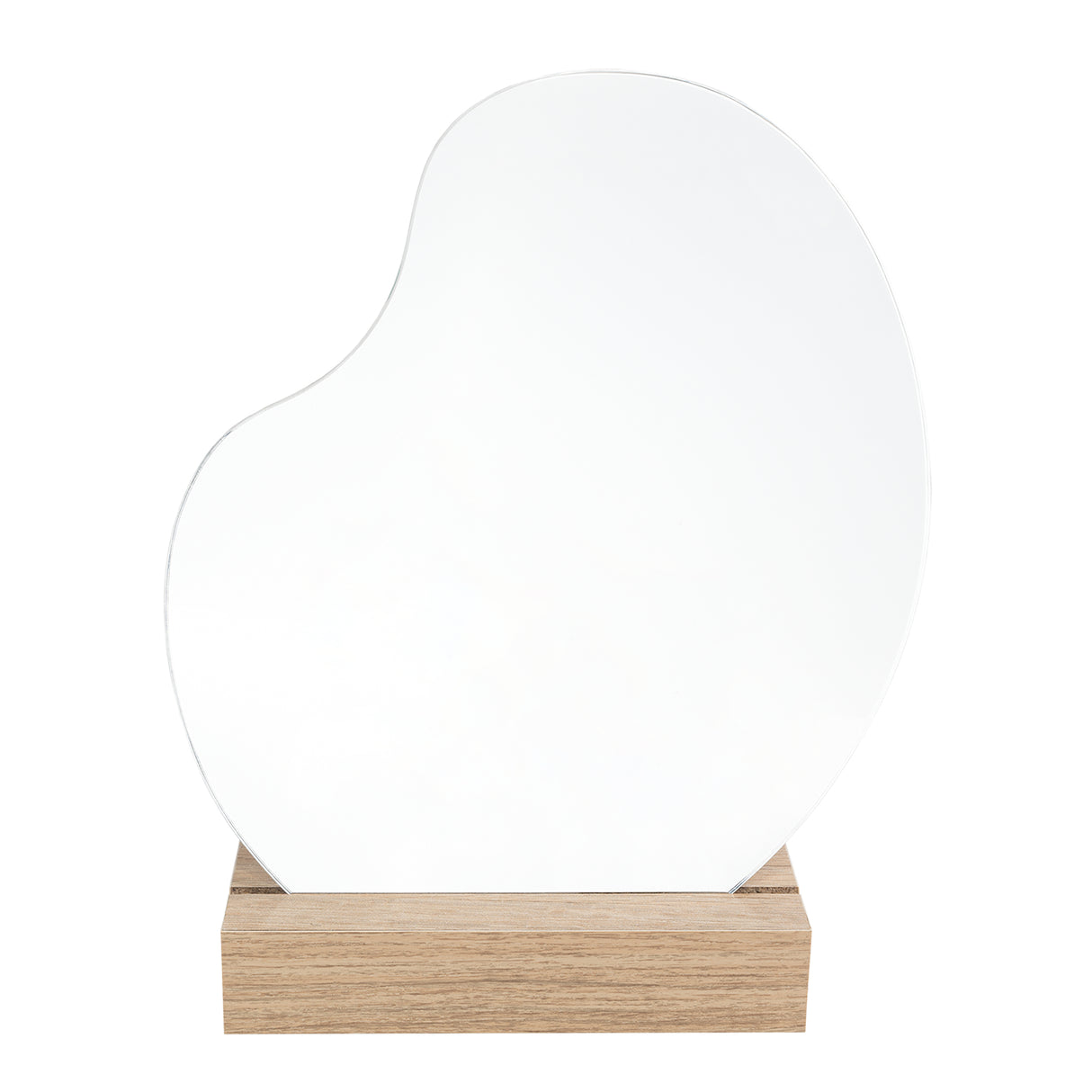 Espejo Bean 25x21cm Asimétrico Con Base En Madera - Espejos Decorativos | Bylmo