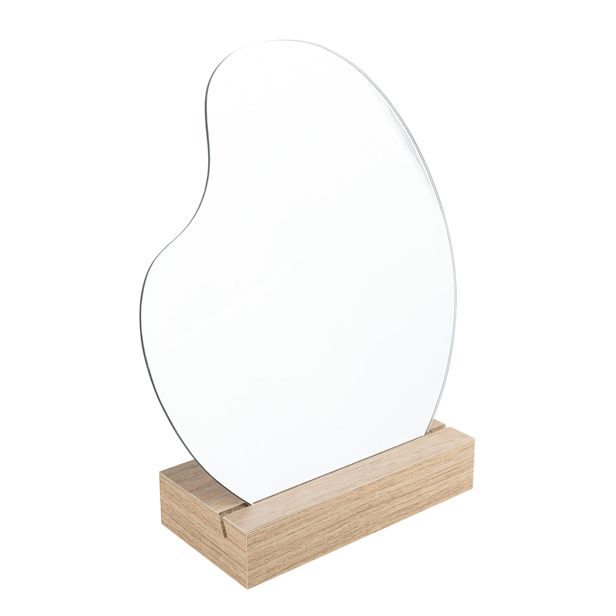 Espejo Bean 25x21cm Asimétrico Con Base En Madera - Espejos Decorativos | Bylmo