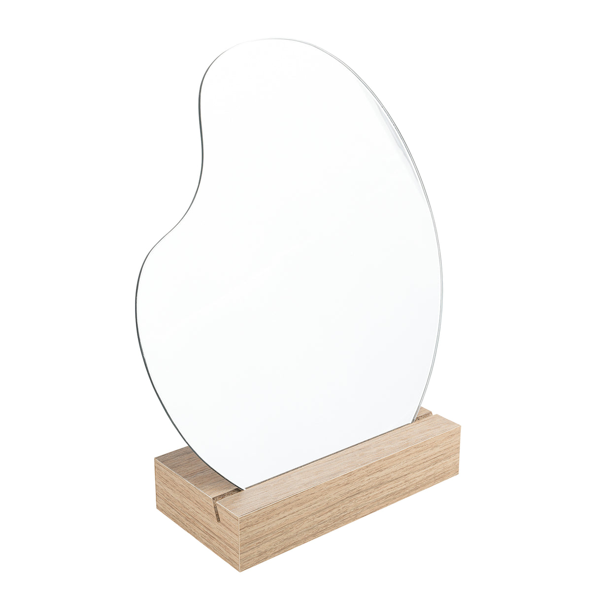 Espejo Bean 25x21cm Asimétrico Con Base En Madera - Espejos Decorativos | Bylmo