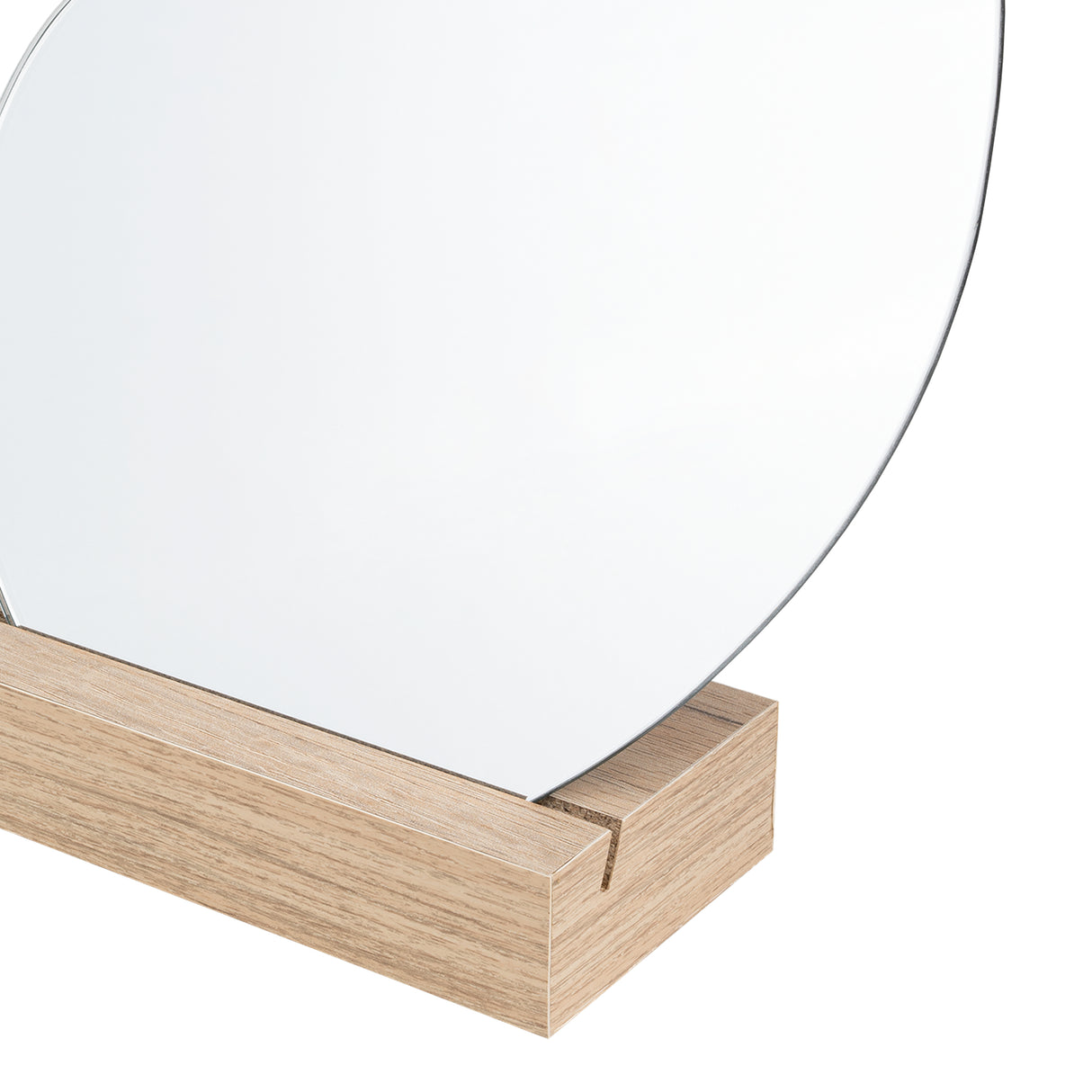 Espejo Bean 25x21cm Asimétrico Con Base En Madera - Espejos Decorativos | Bylmo