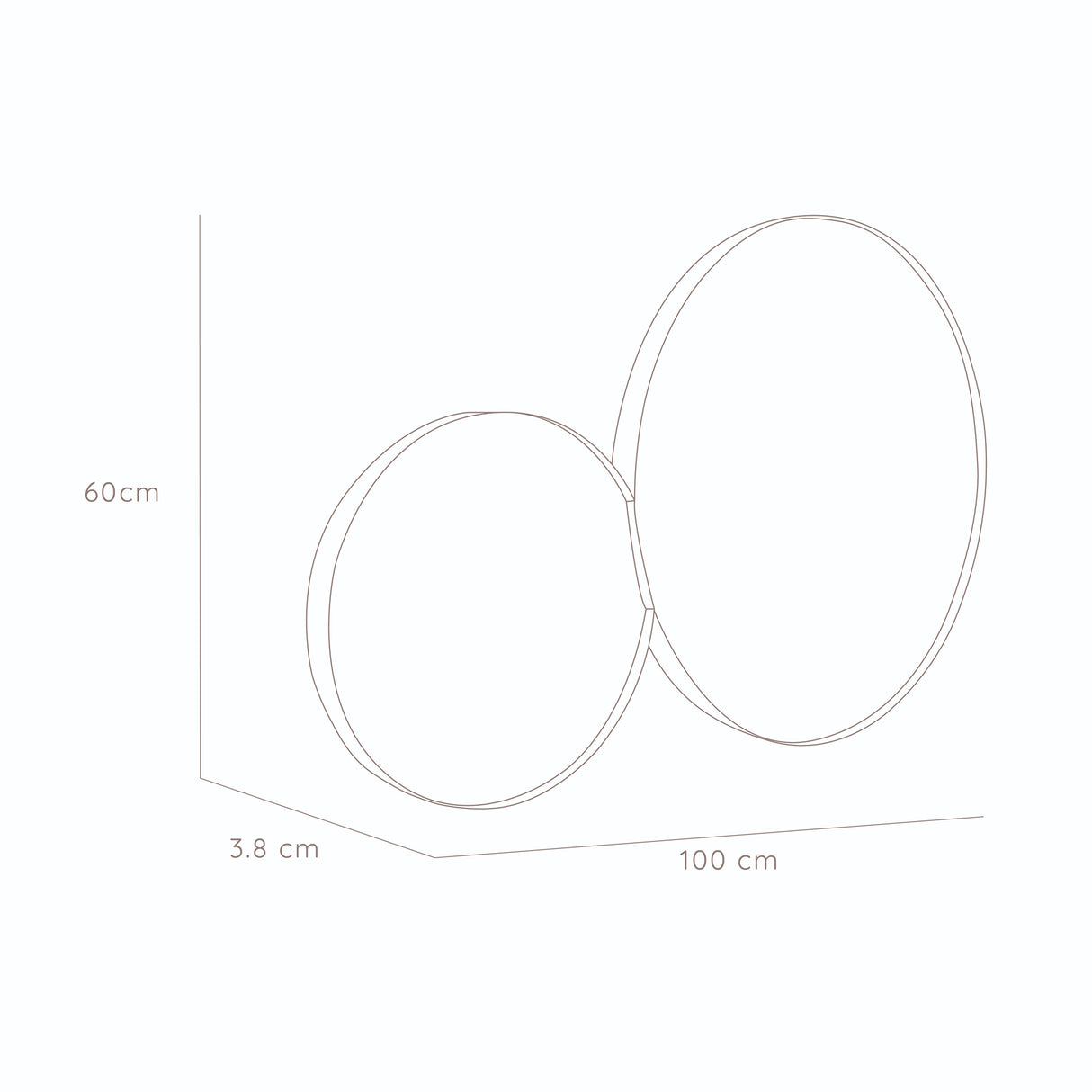 Espejo George 60x100cm Redondo Con Marco Metálico - Espejos Decorativos | Bylmo