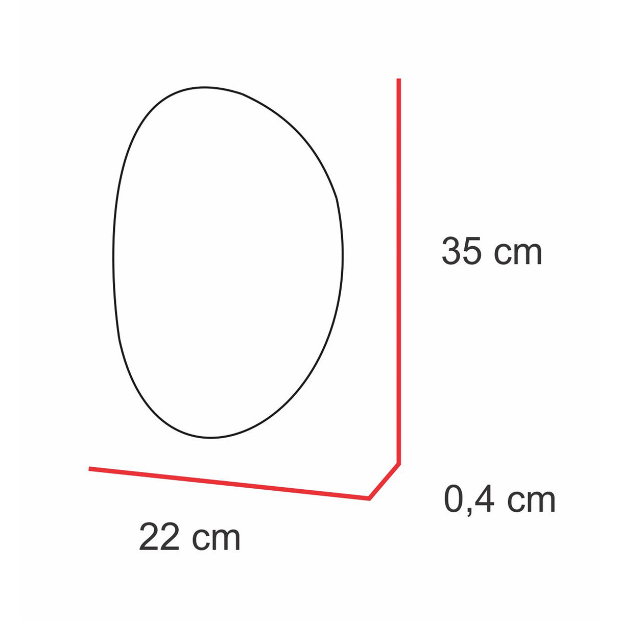 Set de 3 Espejos Gocce 50x60cm Ovalado Sin Marco - Espejos Decorativos | Bylmo