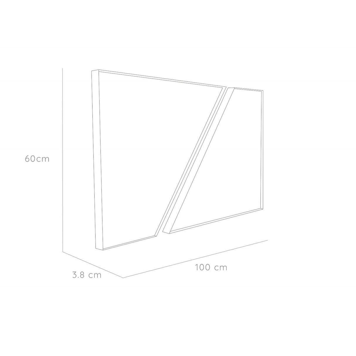 Espejo Kenny 60x100cm Rectangular Con Marco Metálico - Espejos Decorativos | Bylmo