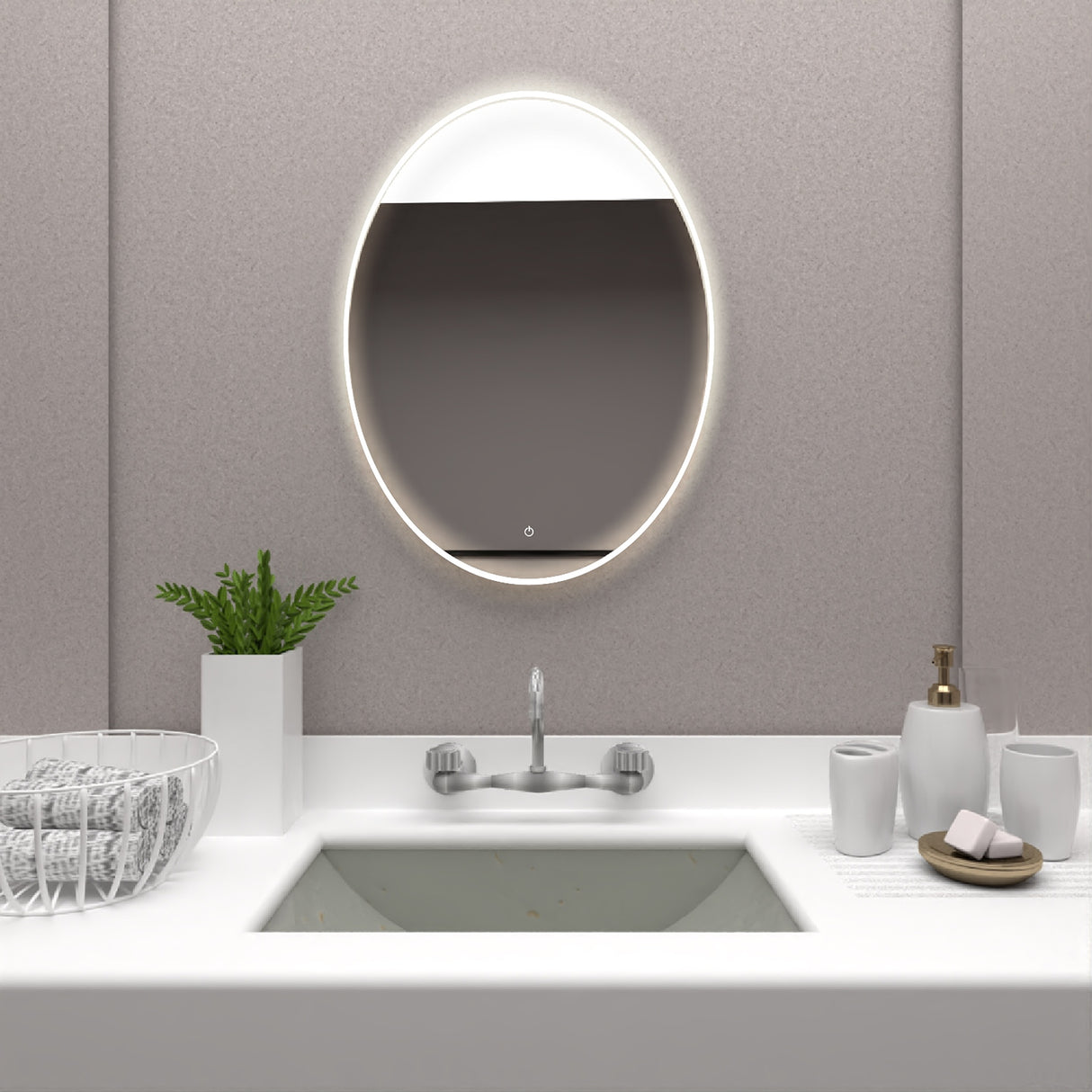 Espejo Napoli 60x45cm Ovalado Sin Marco - Espejos Decorativos | Bylmo