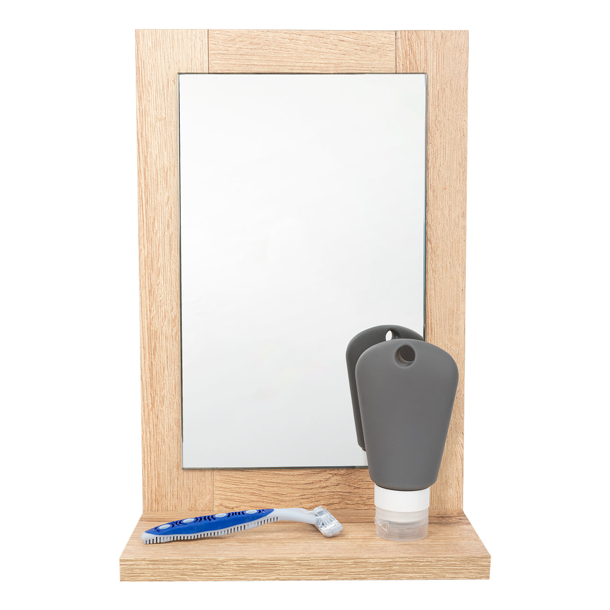 Espejo Shaver 23x35cm Rectangular Con Marco En Madera - Espejos Decorativos | Bylmo