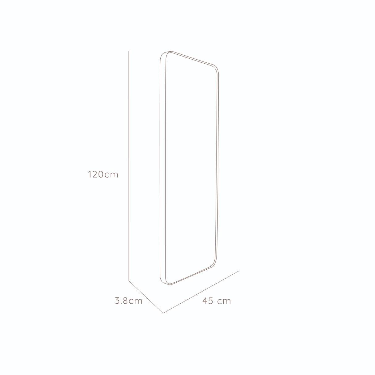 Espejo Sussy 120x45cm Rectangular Con Marco Metálico - Espejos Decorativos | Bylmo