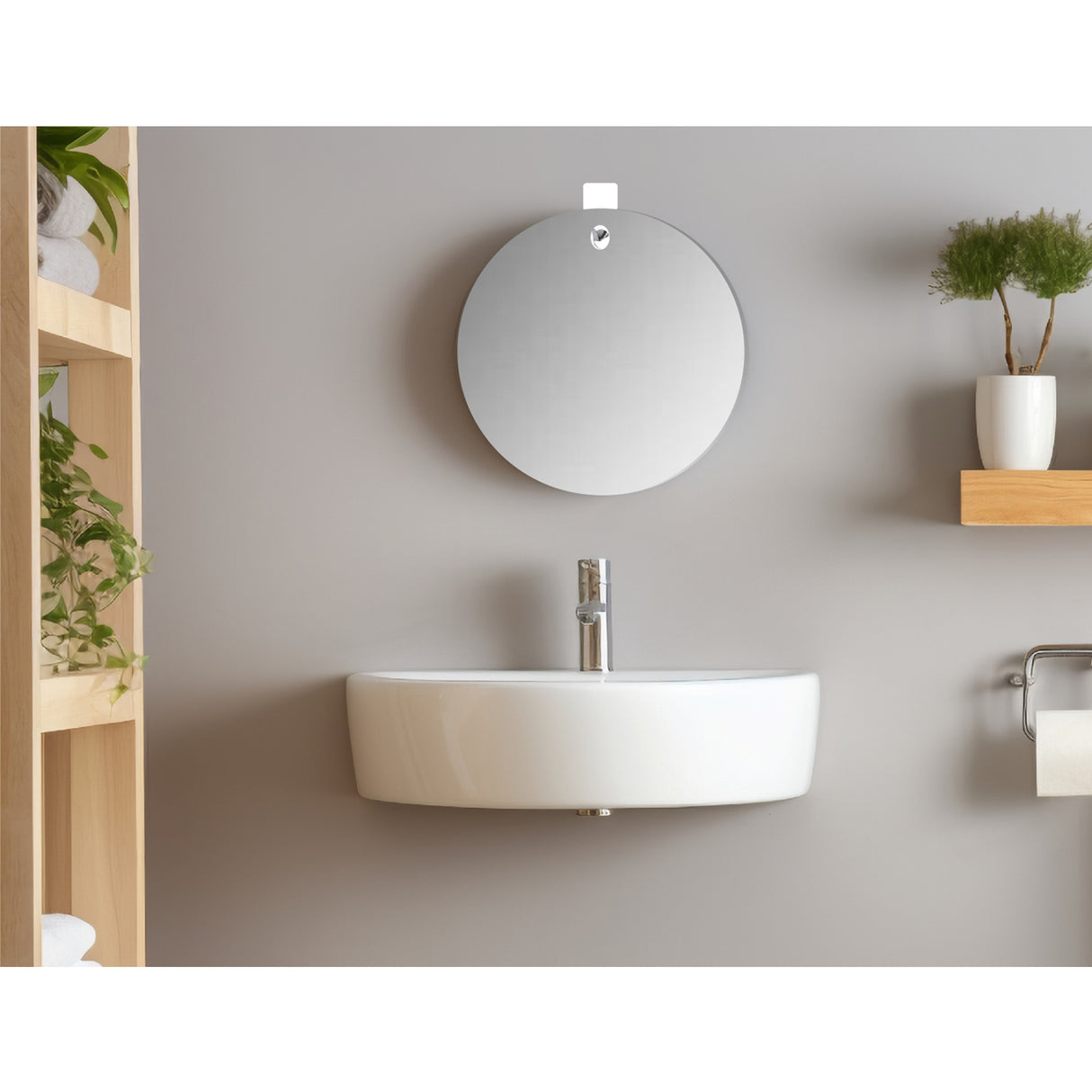 Espejo Terra 25x25cm Redondo Sin Marco - Espejos Decorativos | Bylmo