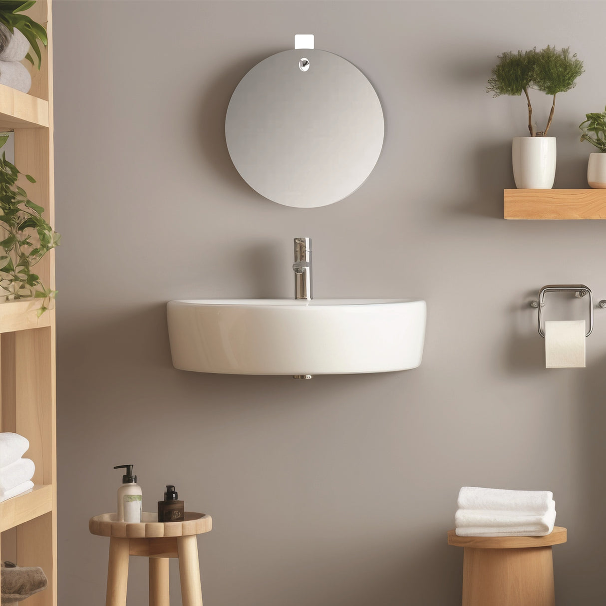 Espejo Terra 25x25cm Redondo Sin Marco - Espejos Decorativos | Bylmo