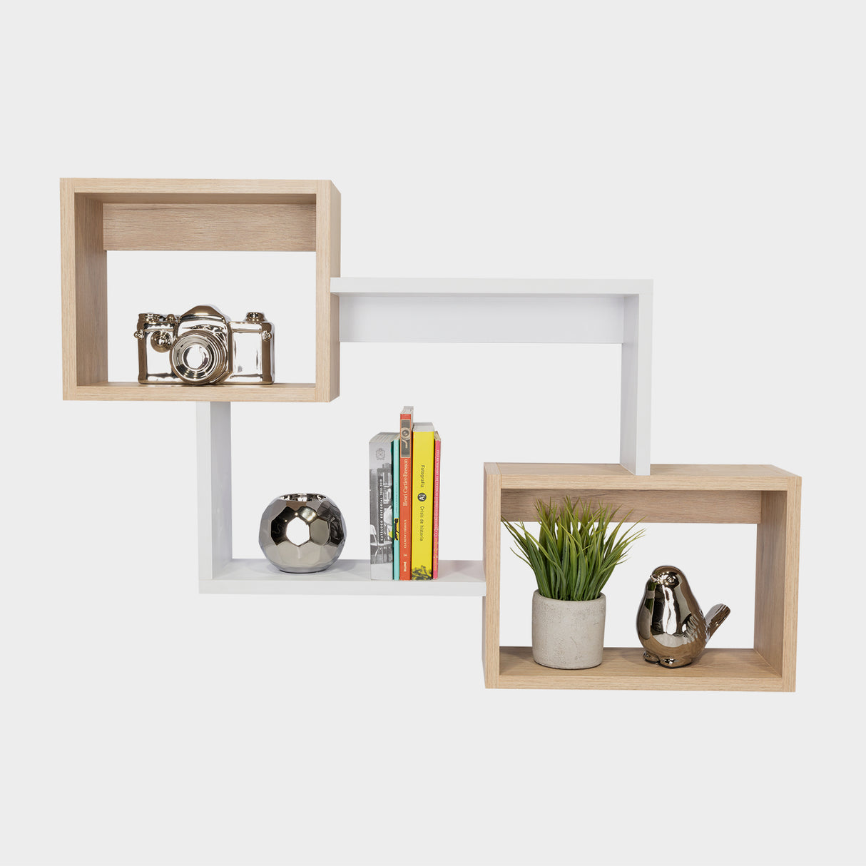 Set de 3 Repisas Alfa Cafe 58x83cm Cuadrado - Repisas y Percheros | Bylmo