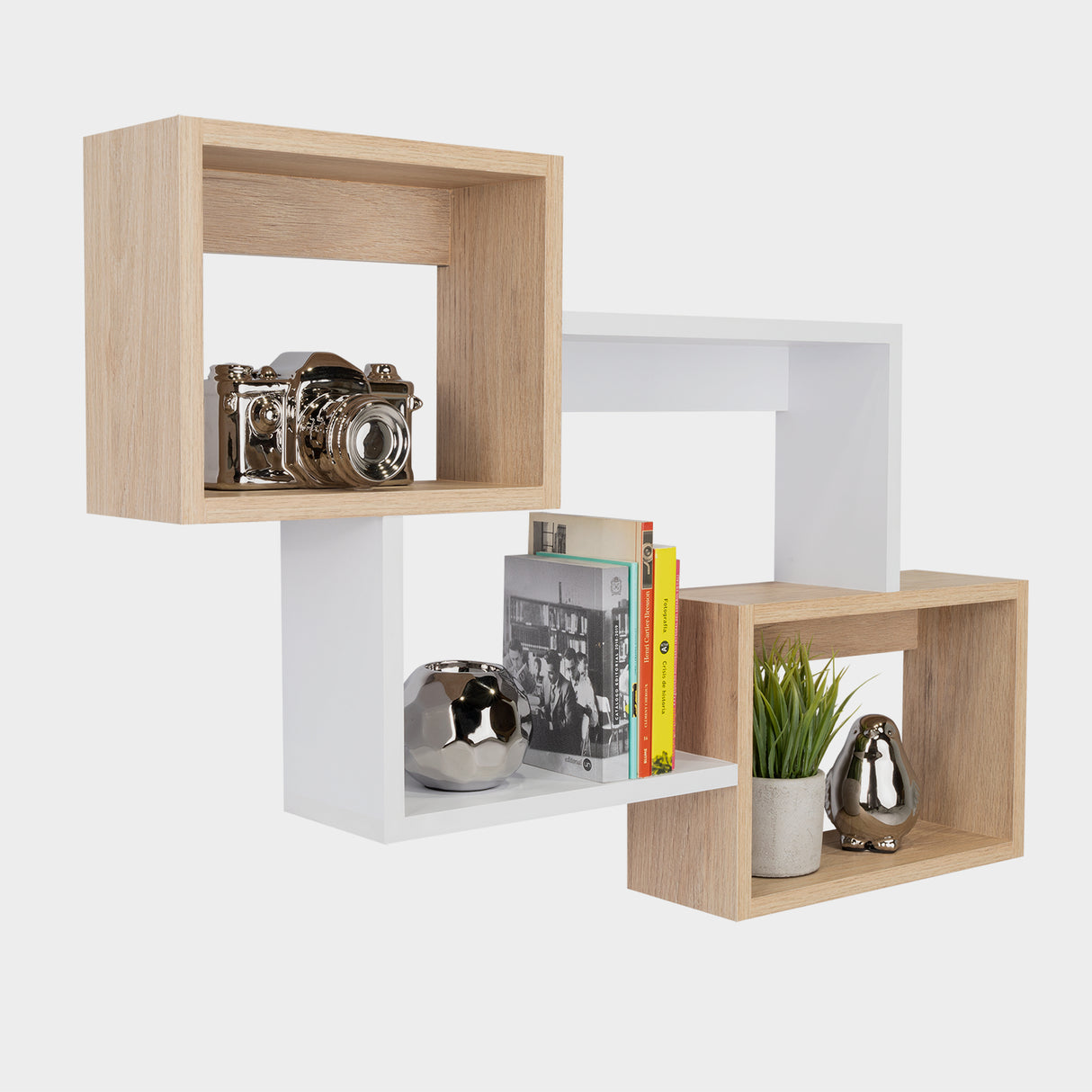 Set de 3 Repisas Alfa Cafe 58x83cm Cuadrado - Repisas y Percheros | Bylmo