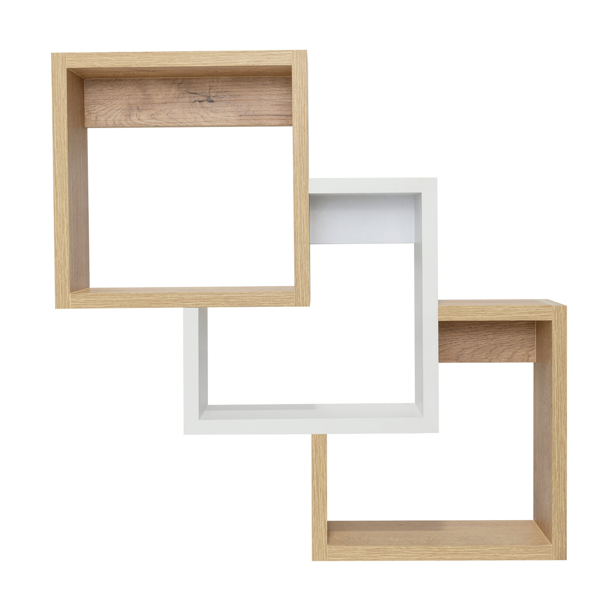 Set de 3 Repisas Ali Cafe 49x49cm Cuadrado - Repisas y Percheros | Bylmo