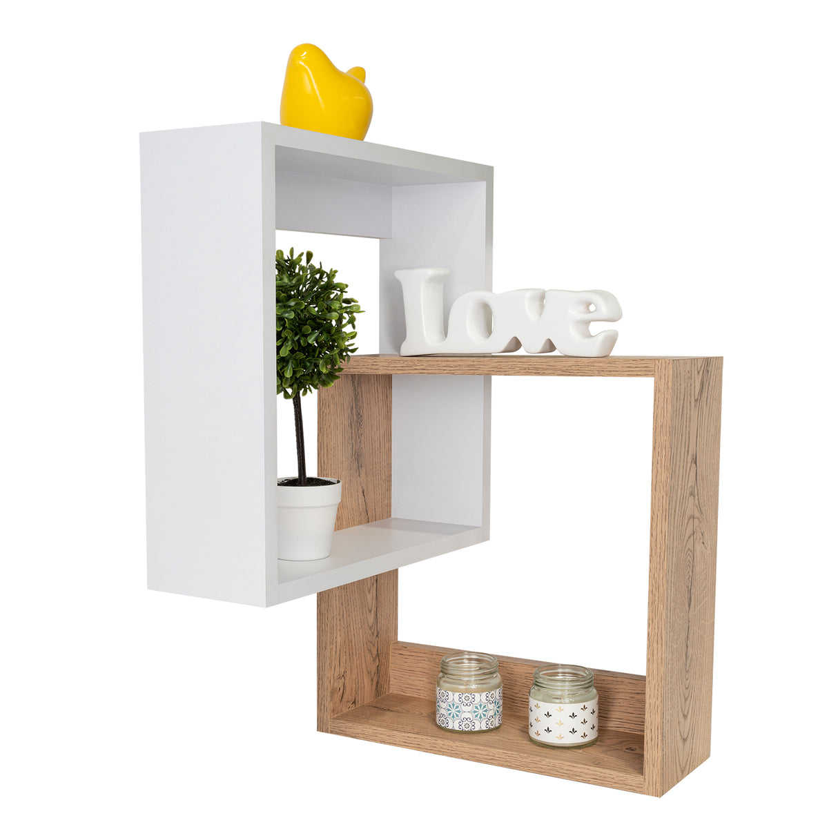 Repisa Deia Cafe 54x36cm Cuadrado - Repisas y Percheros | Bylmo