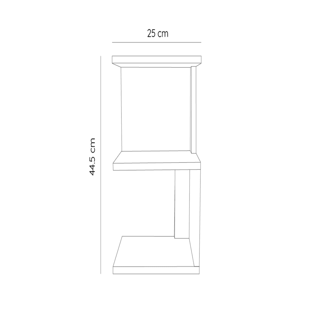 Repisa Índigo Cafe 44x25cm Cuadrado - Repisas y Percheros | Bylmo