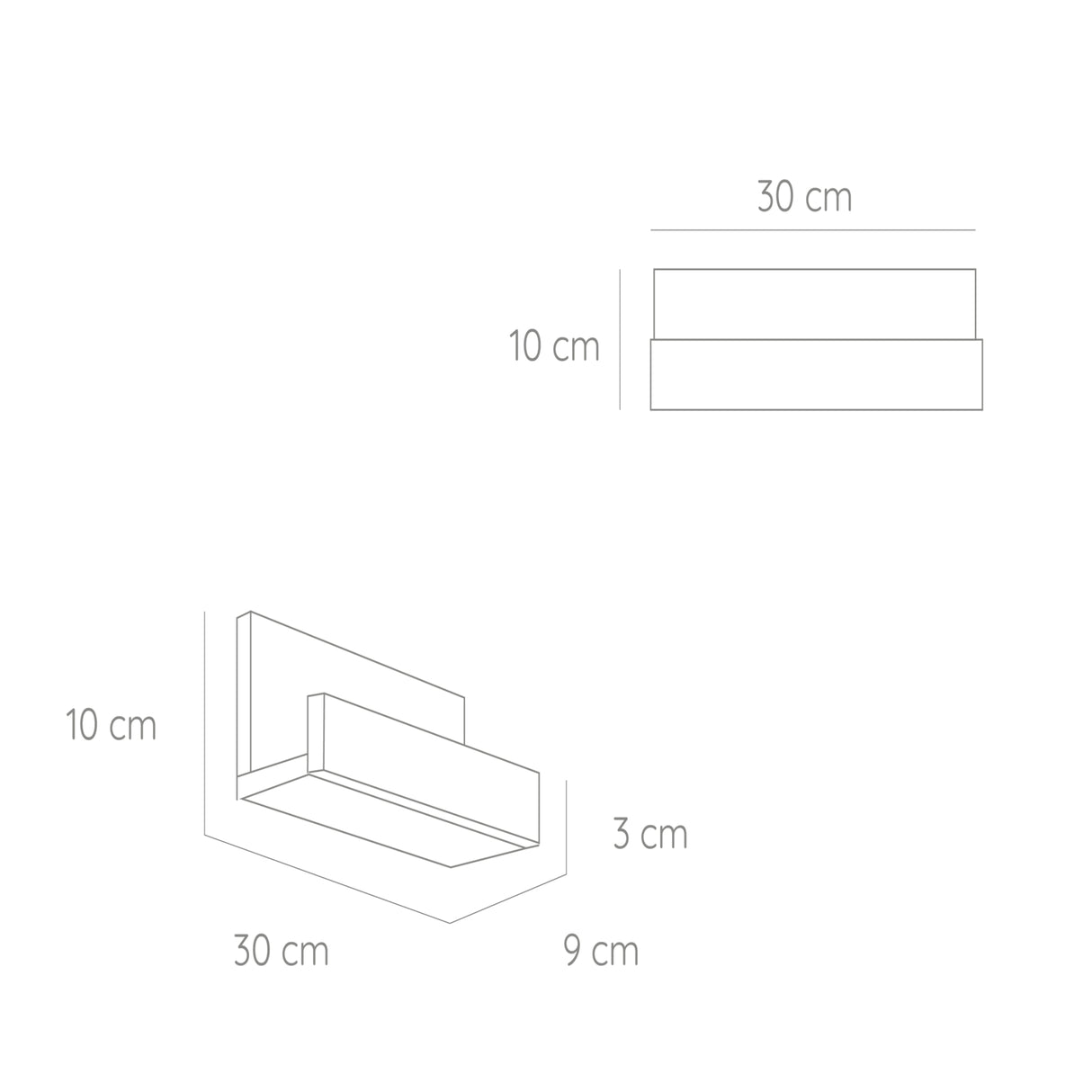 Repisa Julia Blanco 10x30cm en Forma de J - Repisas y Percheros | Bylmo