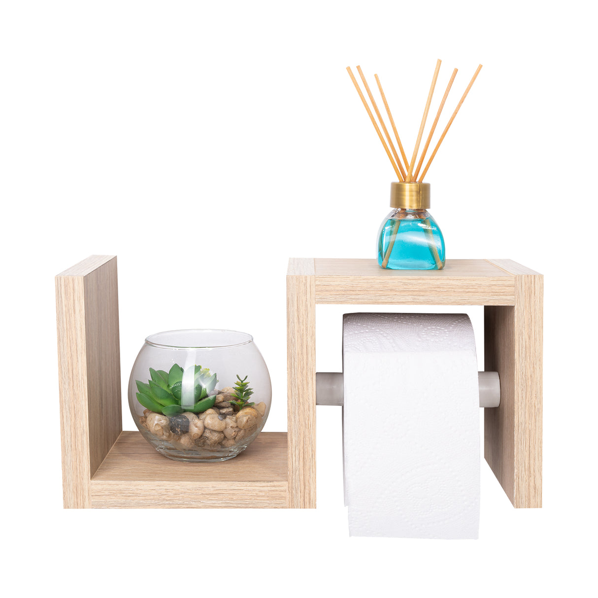 Repisa Mila Cafe 15x30cm con Espacio para Papel - Repisas y Percheros | Bylmo