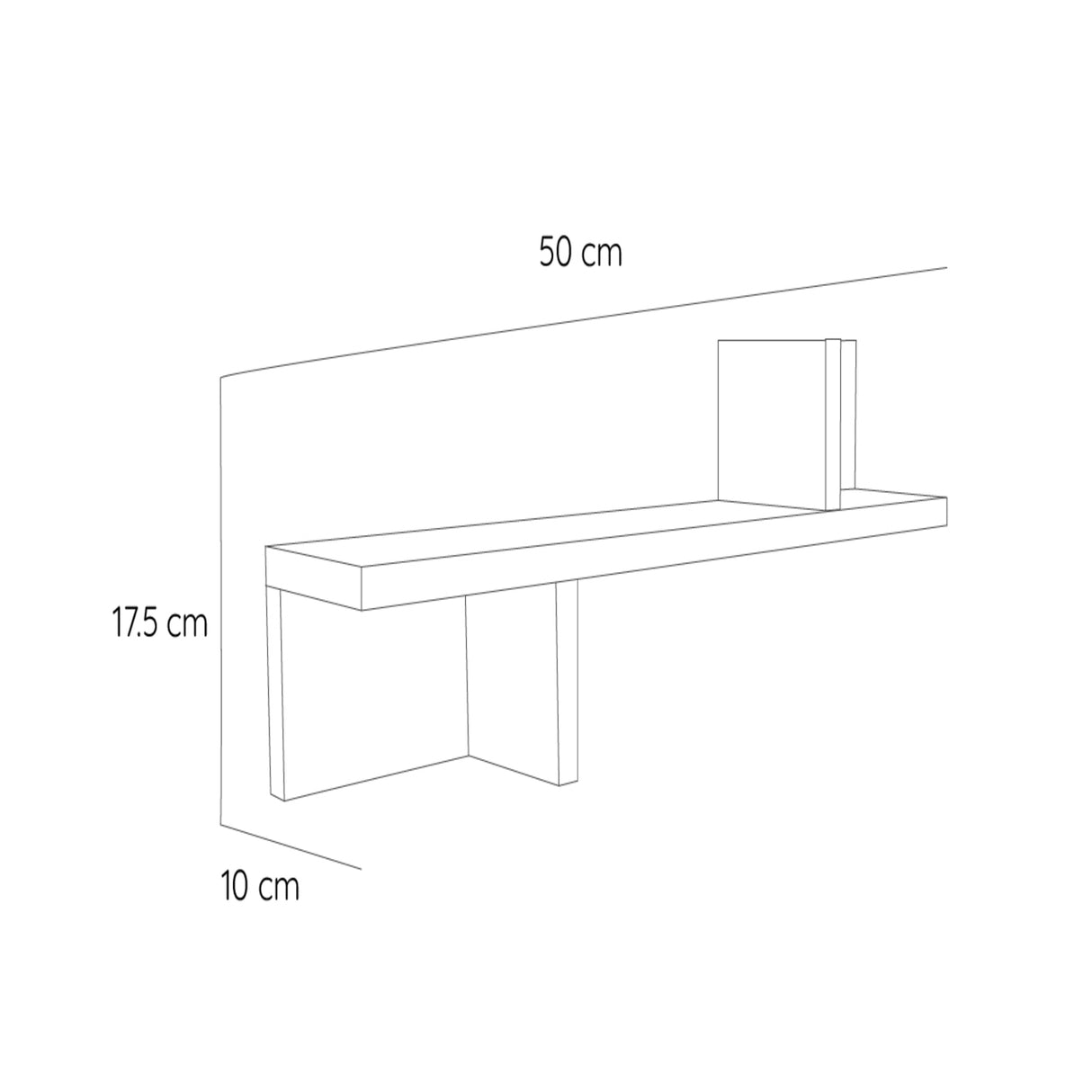 Repisa Monaco Cafe 45x50cm Rectangular - Repisas y Percheros | Bylmo