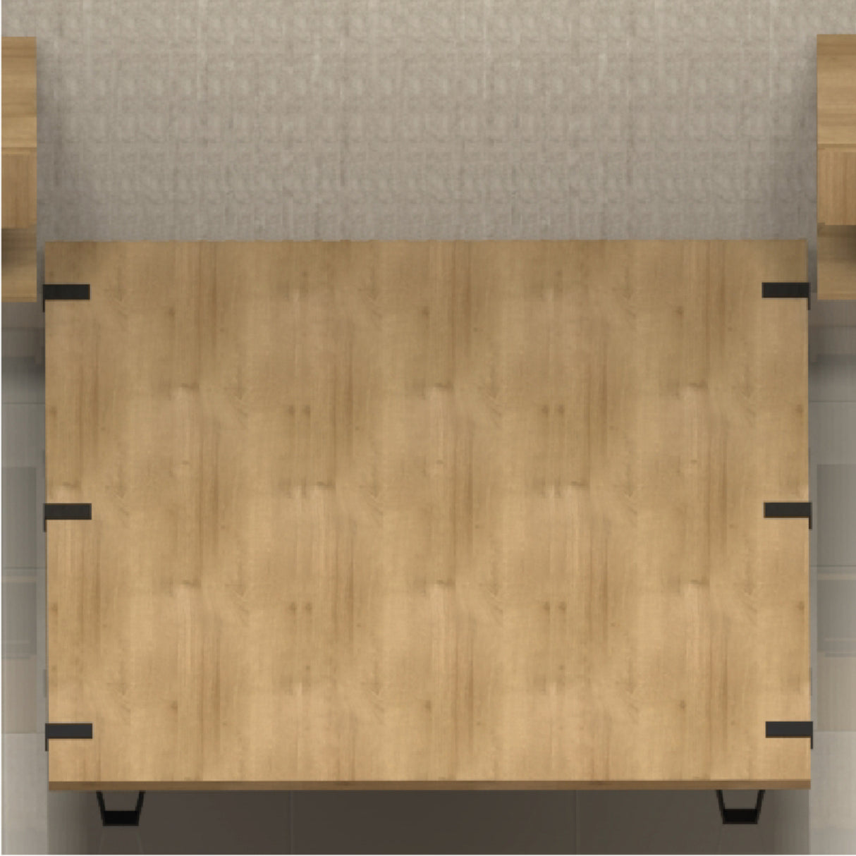 Base Cama Rebecca Madera Clara Natural 160x197cm Para Colchón Queen 160 X 190 Cm - Camas | Bylmo