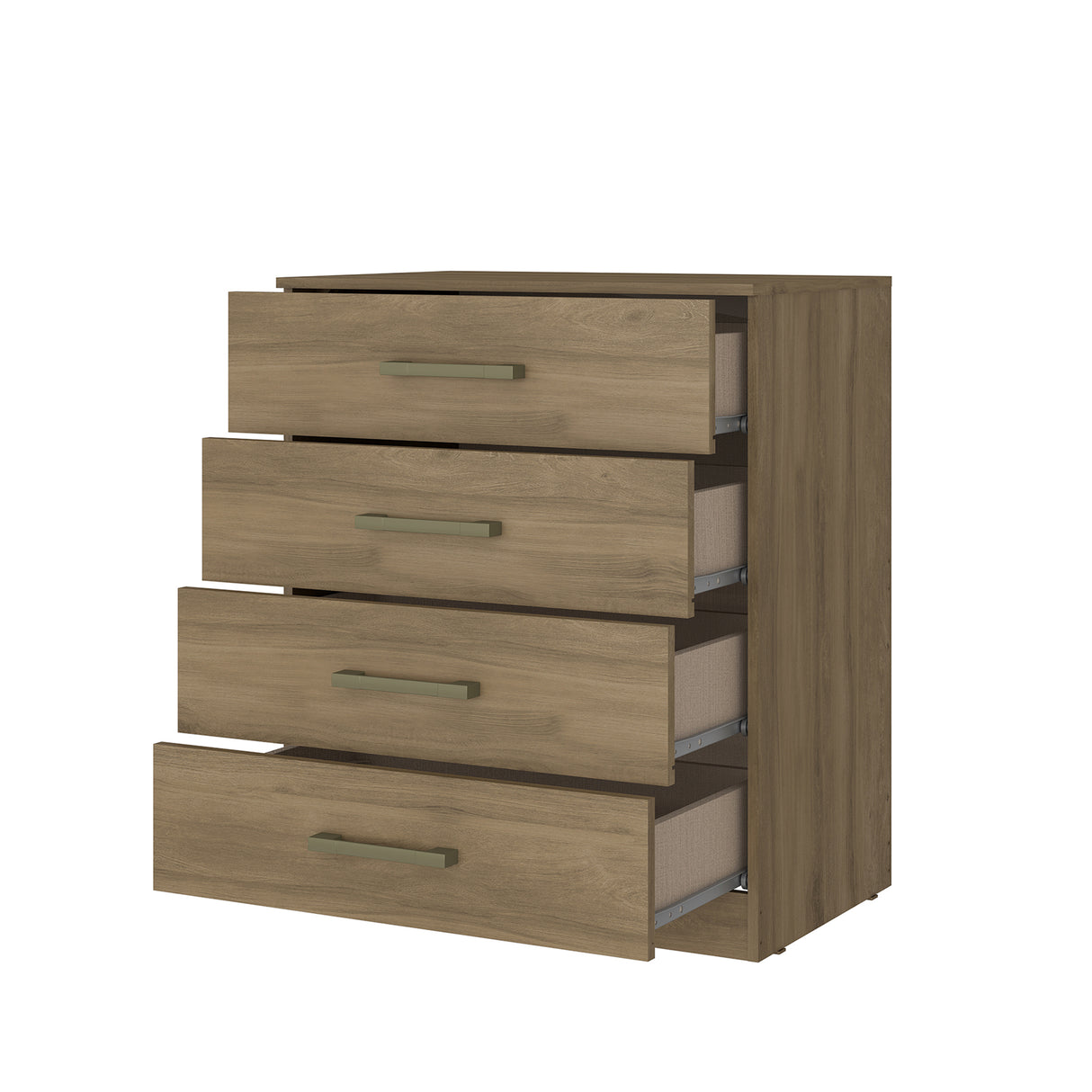 Cajonera Zaraza Noce 60x71cm con Cuatro Cajones - Cajoneras y Comodas | Bylmo