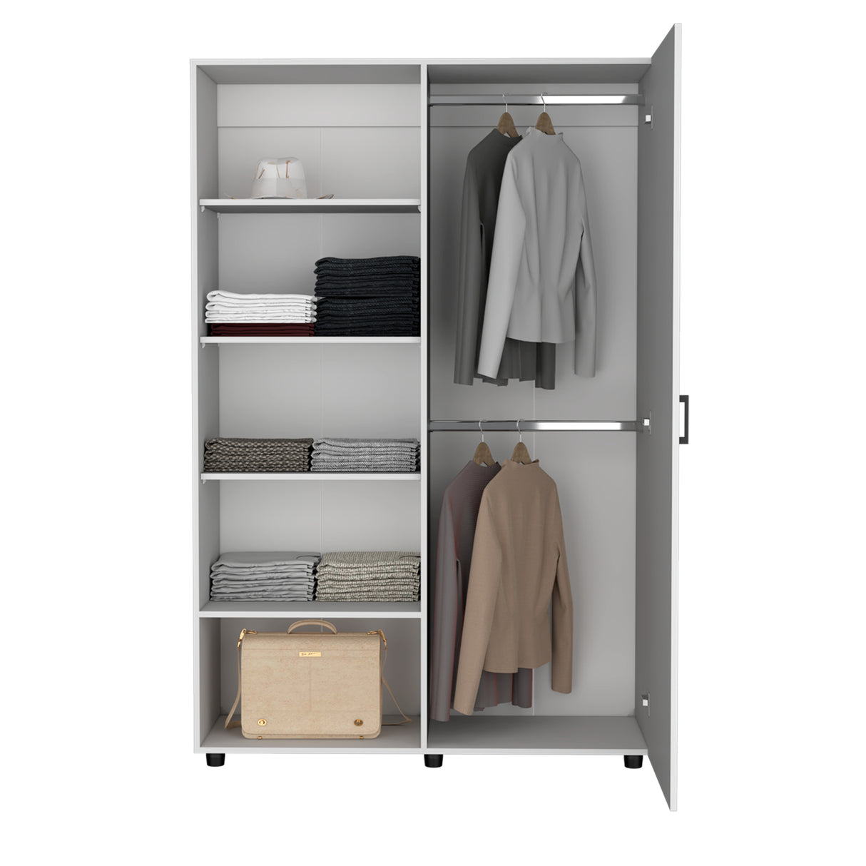 Closet Eco 120 Blanco 120.1x184cm Con Seis Compartimientos - Closets | Bylmo