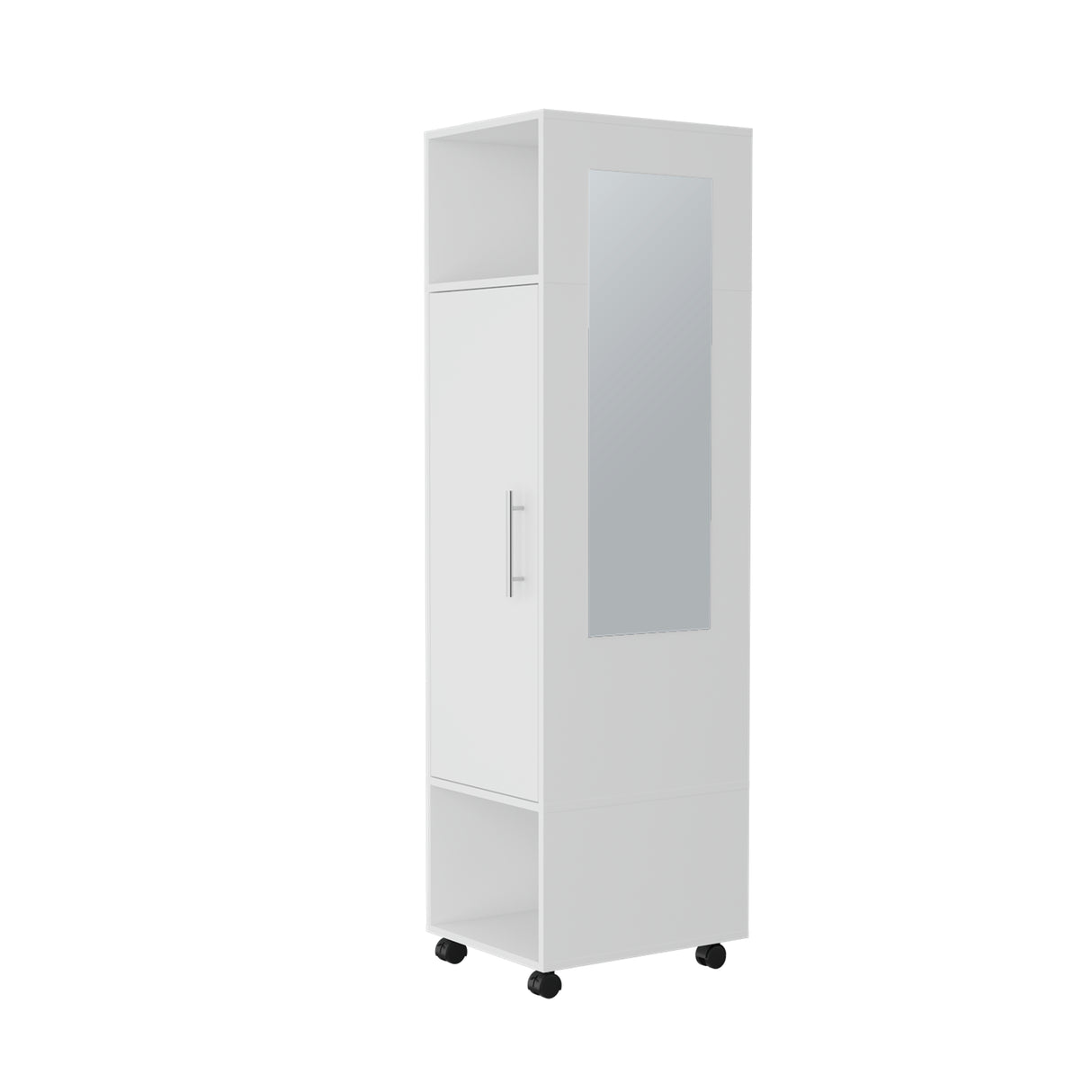 Closet Custer Blanco 40x160cm Con Tres Compartimientos y Puertas - Closets | Bylmo