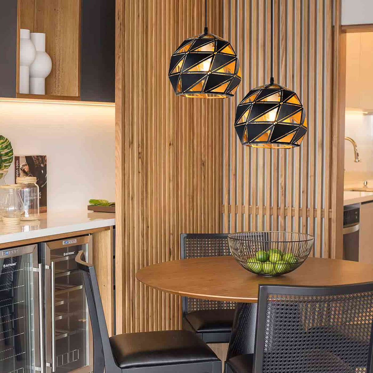 Lámpara Colgante Troya Negro 25x120cm de Techo con Bombilla - Iluminacion | Bylmo