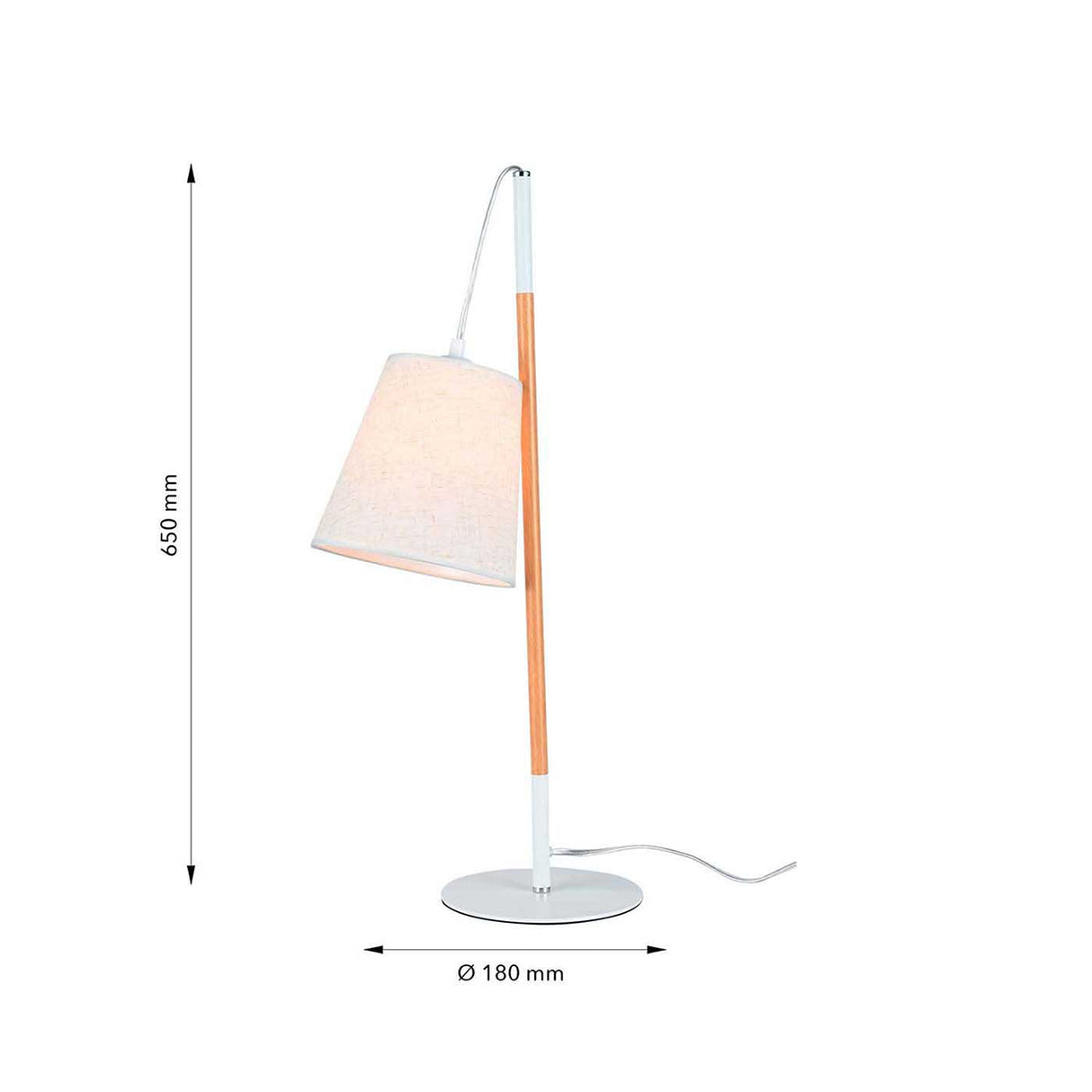 Lámpara de Mesa Lavi Blanco 18x65cm con Bombilla - Iluminacion | Bylmo