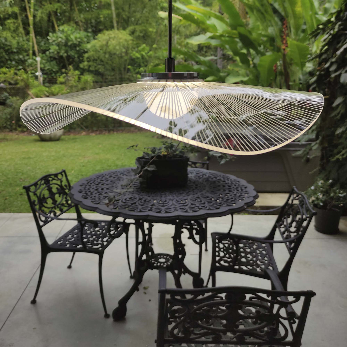 Lámpara Colgante Becky Transparente 40x140cm de Techo sin Bombilla - Iluminacion | Bylmo
