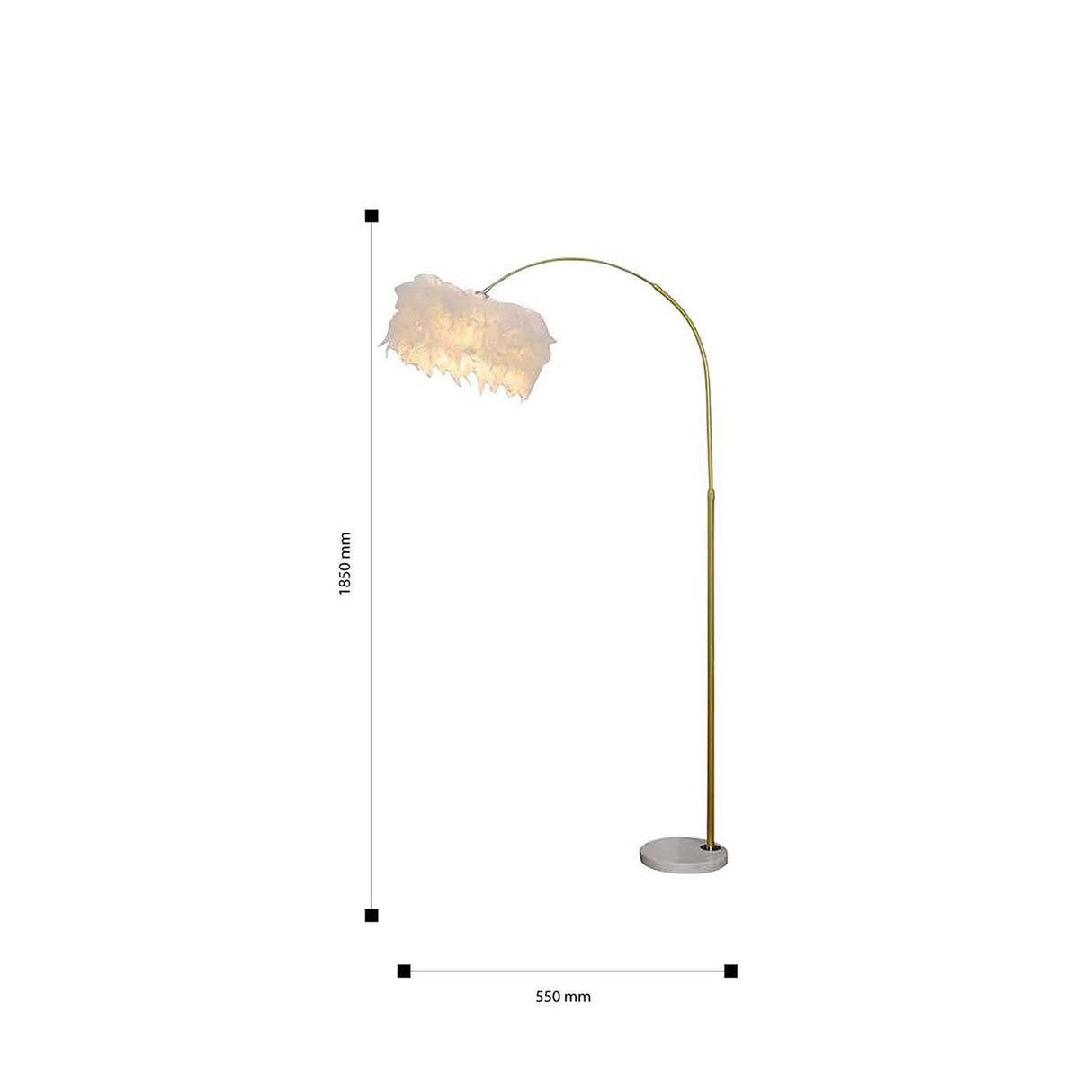 Lámpara De Piso Dani Blanco 55x185cm Con Bombilla LED - Iluminacion | Bylmo