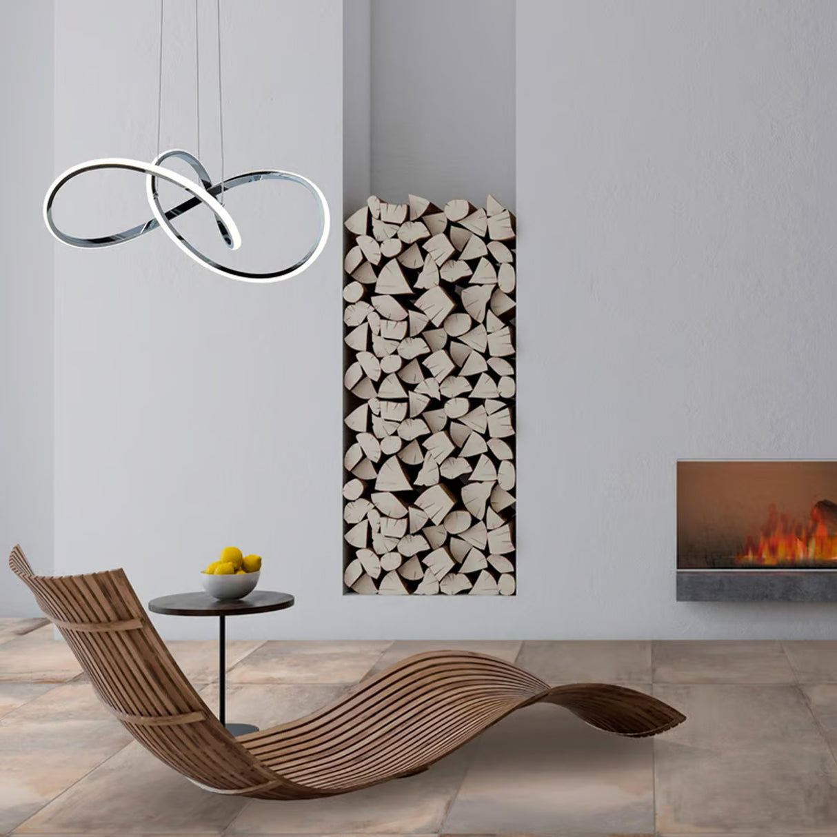 Lámpara Colgante Selene Cromado 40x118cm de Techo sin Bombilla - Iluminacion | Bylmo