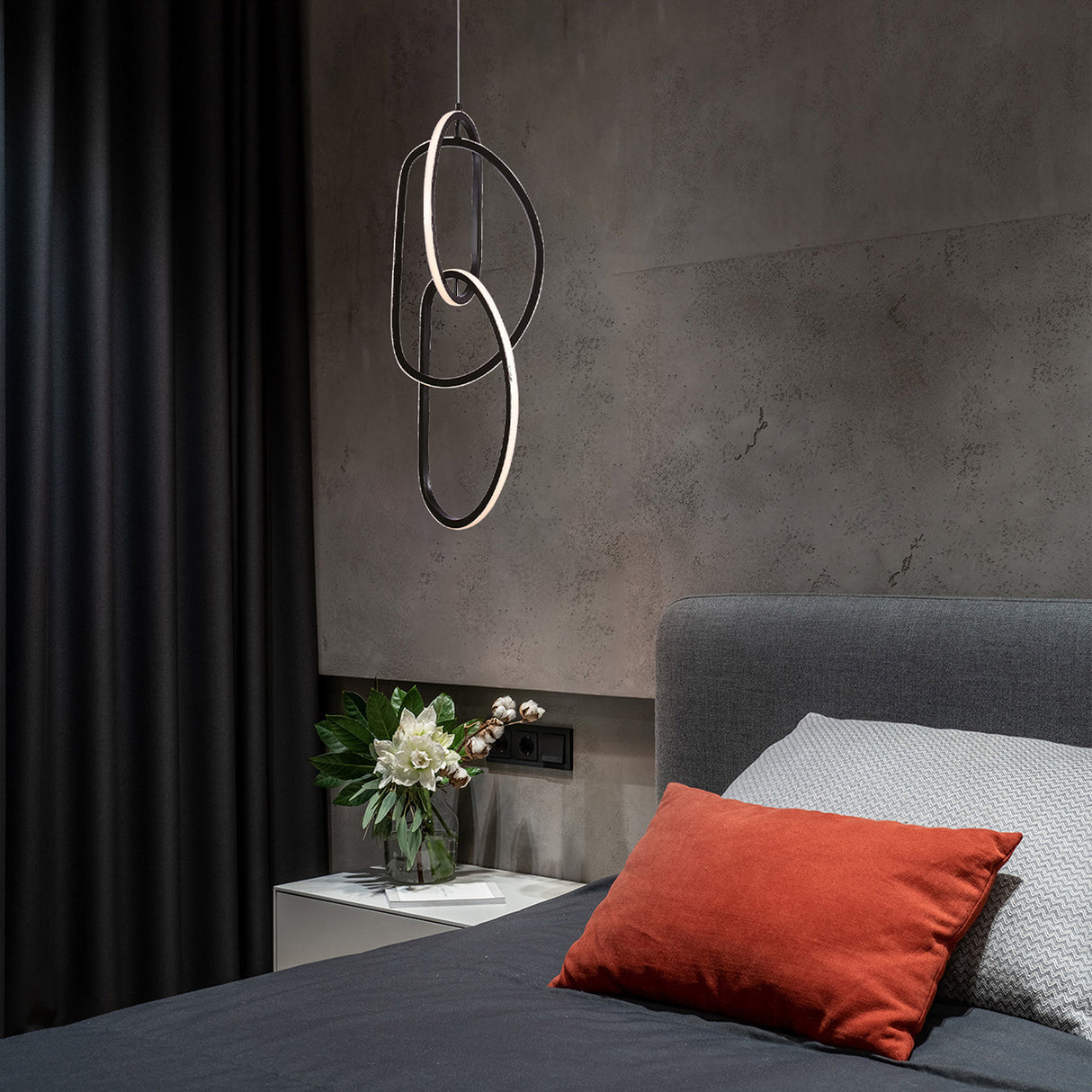 Lámpara Colgante Look Negro 40x118cm de Techo sin Bombilla - Iluminacion | Bylmo