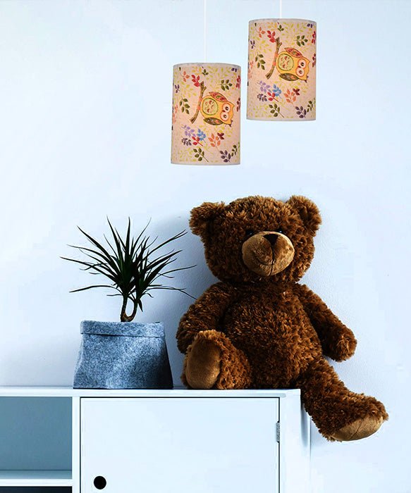 Lámpara Colgante Buho Multicolor 14x120cm de Techo con Bombilla - Iluminacion | Bylmo