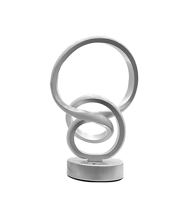 Lámpara de Mesa Vulcano Plateado 18x36cm sin Bombilla - Iluminacion | Bylmo