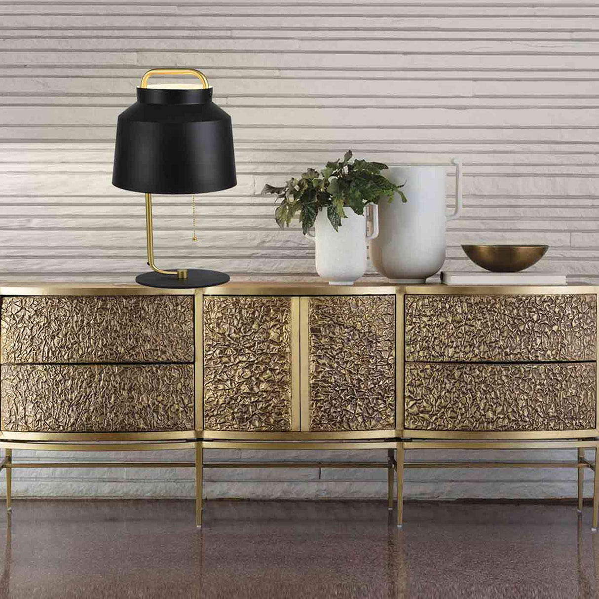 Lámpara de Mesa Marie Negro 23x46cm con Bombilla - Iluminacion | Bylmo