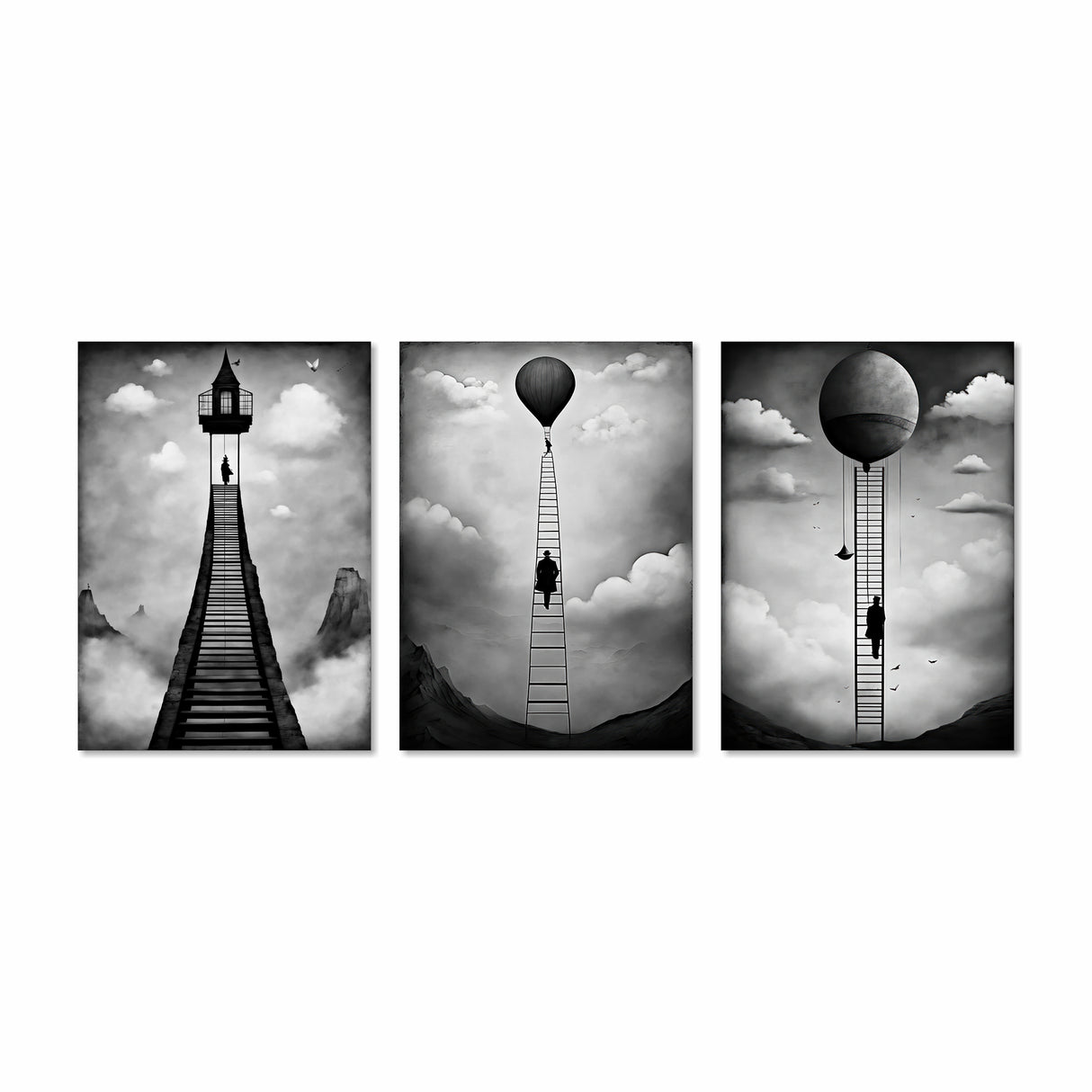 Set 3 Cuadros De Lienzo Camino Al Éxito 43x60cm Decorativos - Cuadros | Bylmo