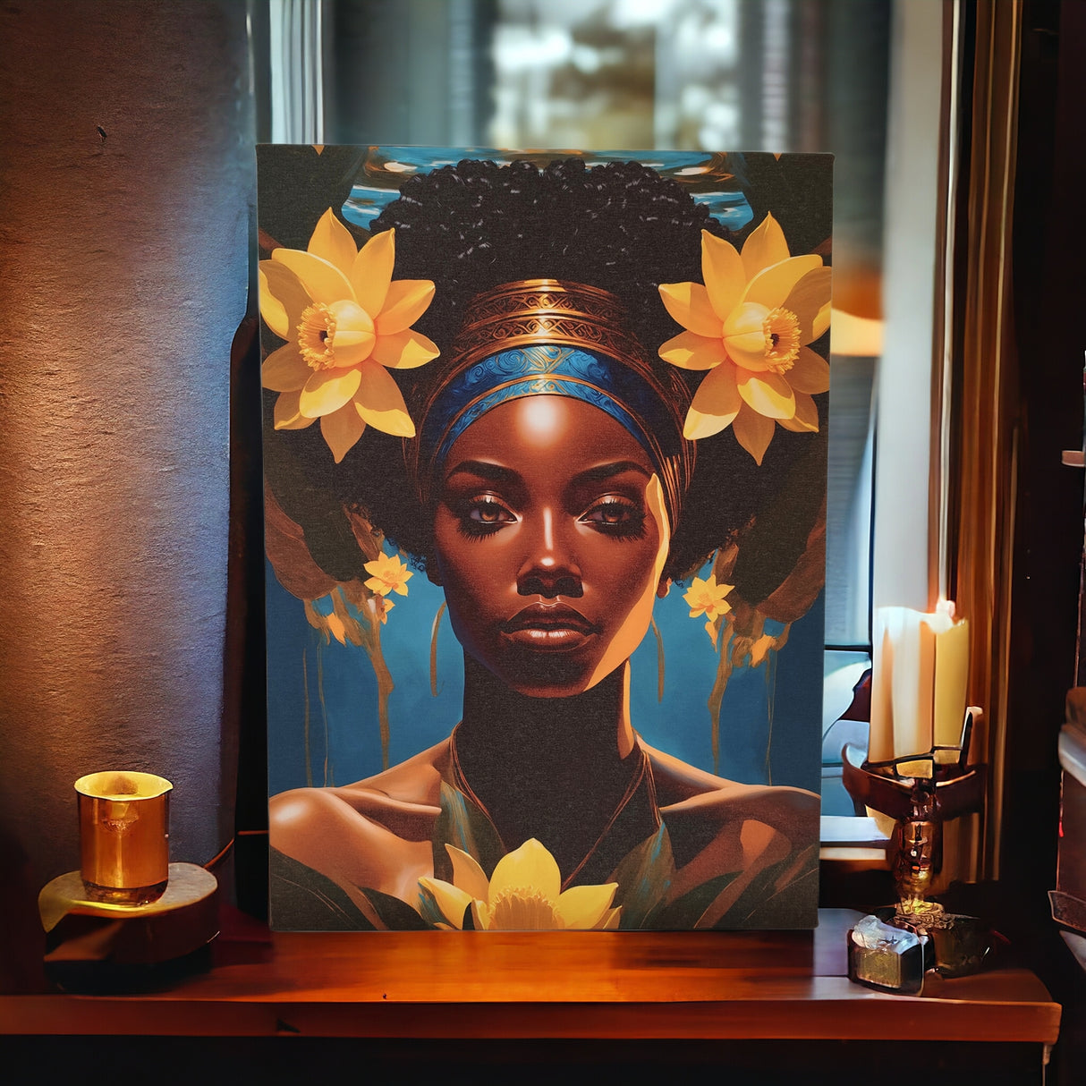 Cuadro de Lienzo Reina Dorada 60x43cm Decorativo - Cuadros | Bylmo