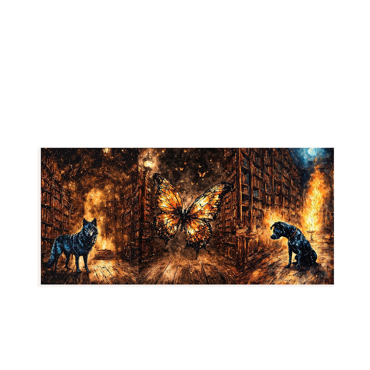 Cuadro de Lienzo Guardianes Decorativo 118x55cm - Cuadros | Bylmo