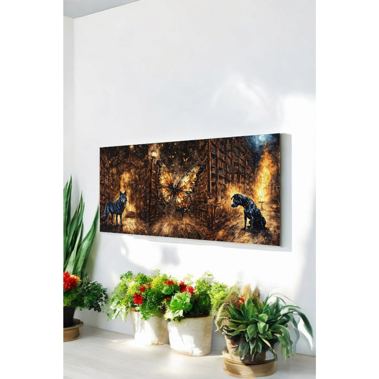 Cuadro de Lienzo Guardianes Decorativo 118x55cm - Cuadros | Bylmo