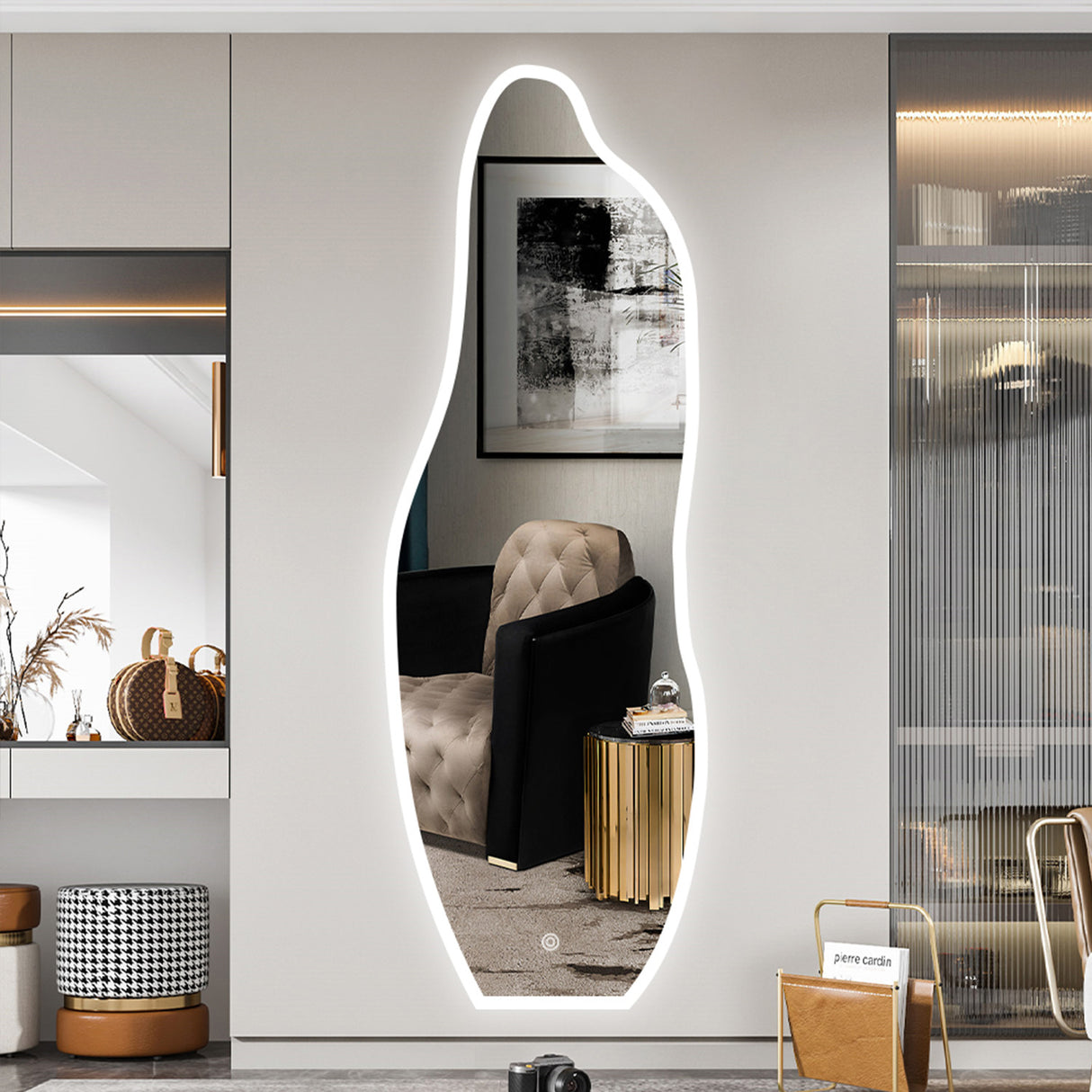 Espejo Led Asimétrico De Pared Moderno 50x150cm Sin Marco - Espejos Decorativos | Bylmo