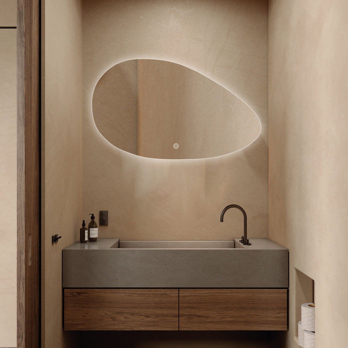 Espejo Led Ovalado De Pared Moderno 100x60cm Sin Marco - Espejos Decorativos | Bylmo