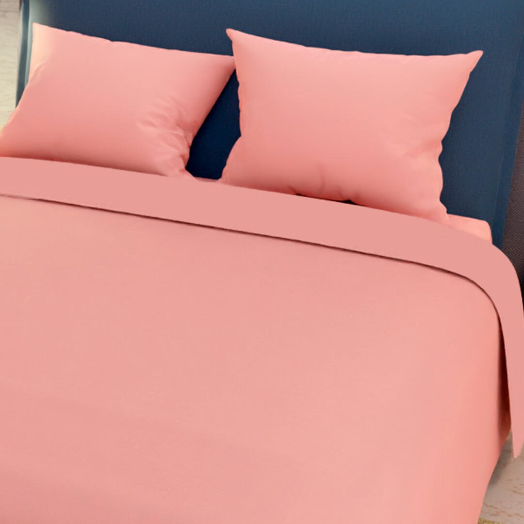 Juego de Sabanas My House Salmón para Cama Queen 160 X 190 Cm Fondo Entero - Sabanas | Bylmo