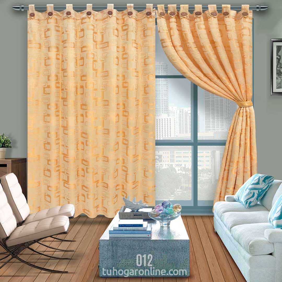 Cortina Yacar Camel 265x215cm Horizontal Botón - Cortinas y Persianas | Bylmo