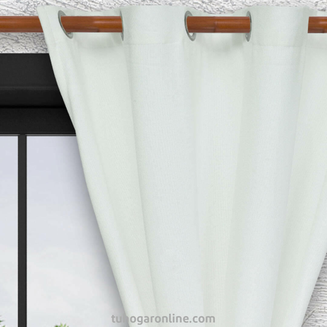 Cortina Arpillera Ancestral Blanco 270x220cm Horizontal Argolla - Cortinas y Persianas | Bylmo