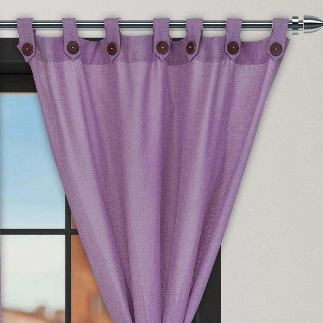 Cortina Ramia Morado 265x215cm Horizontal Botón - Cortinas y Persianas | Bylmo